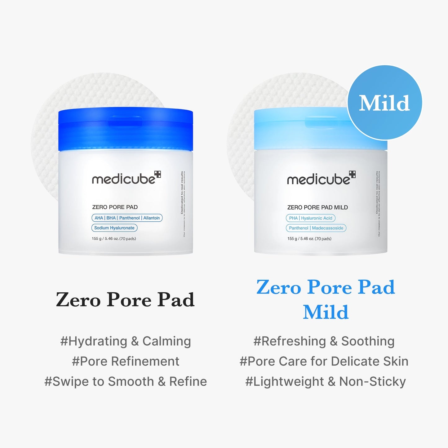 Zero Pore Madecassoside Pads (Mild)